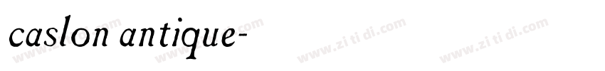 caslon antique字体转换